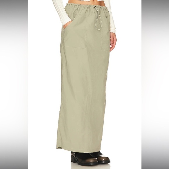 Lovers + Friends Marni Maxi Skirt in Sage Green NWT